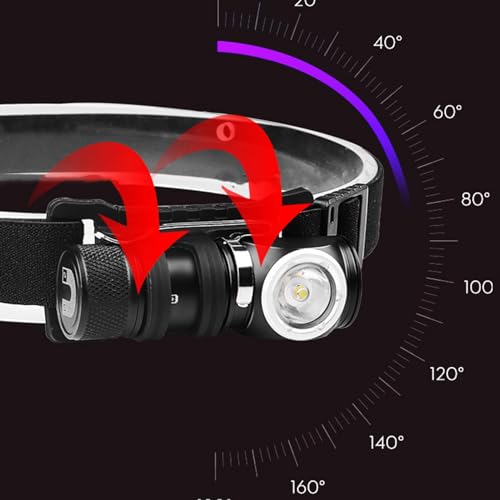 Linterna frontal recargable de cabeza para senderismo escalada y supervivencia 8