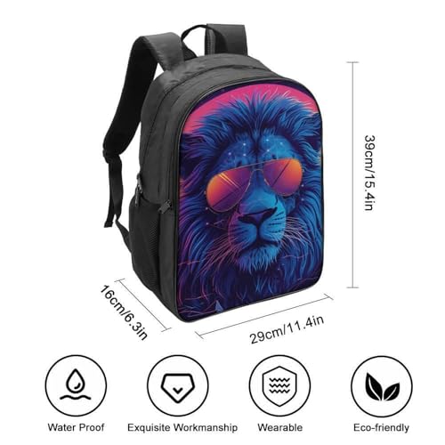 Mochila niño impermeable con relieve de león 3D y correa anticaídas 2