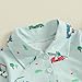 Thorn Tree Baby Boy Golf Outfit Golf Cart Print Romper Turn Down Collar Buttons Long Sleeve Infant Newborn Fall Clothes (Green, 12-18 Months)