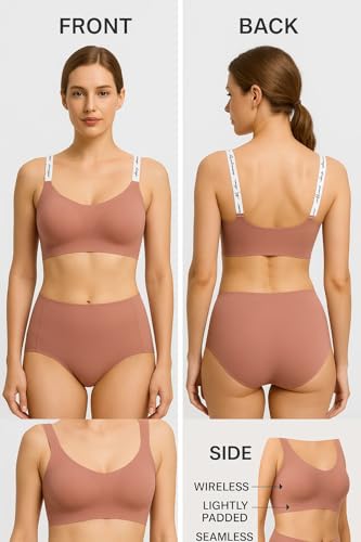 Image of ELEG & STILANCE Women Printed Bralette Bra Panty Set | Soft Stretch Wirefree Lingerie Combo | Adjustable Straps Everyday Comfort Innerwear