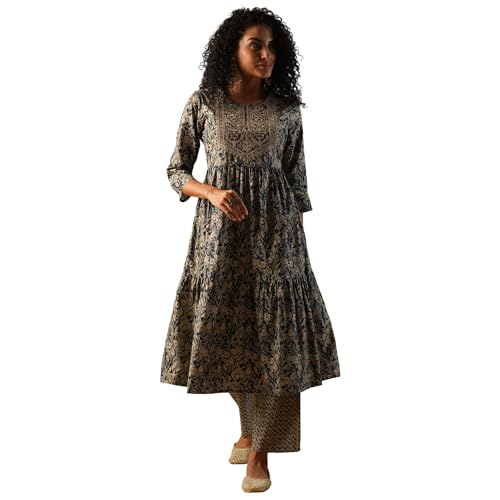 Image of Globus Women Kurta Set (GS568762 Purple S)