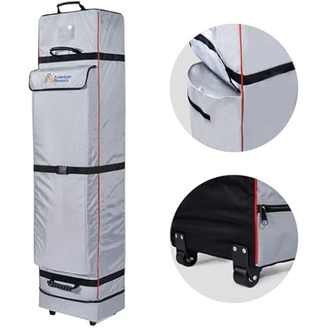 AMERICAN PHOENIX Canopy Wheel Carry Bag 62x10x10 Easy Storage Bag Pop Up Tent Rolling Bag for Canopy Tents Bag Portable and Heavy-Duty (Silver Gray-62x10x10) Cover