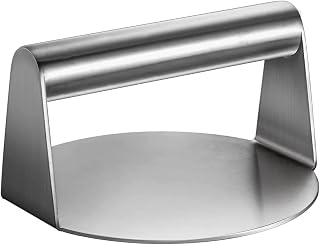 Mallez Smash Burger Press, 5.51 in Stainless Steel Burger Cookie Presses, Heavy Duty Smasher for Flat Top Griddle Grill Cooking, Steak, Paninis, Flatbreads, BBQ, Sandwich