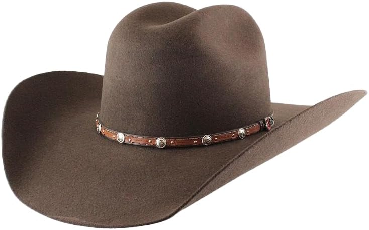Justin 2X Wool Chocolate Brown Cowboy Hat Buster (US, Numeric, 7)