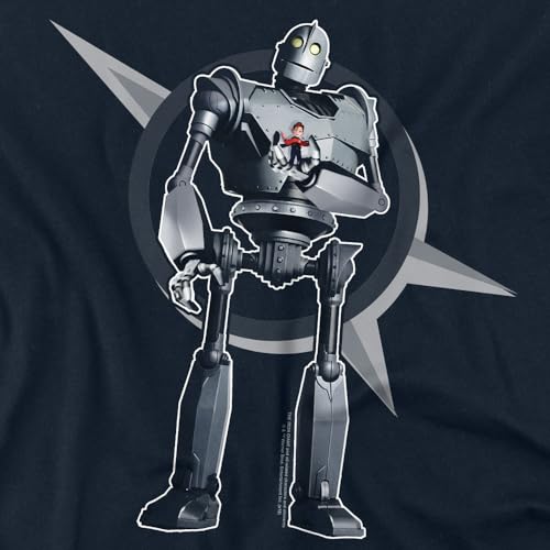 Popfunk The Iron Giant A Boy and His Robot Kids T Shirt (Small) for Youth Toddler Boys and Girls, Navy3