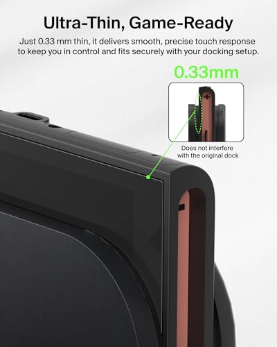 Image of Belkin TemperedGlass Anti-Reflective Screen Protector for Nintendo Switch 2-9H Hardness, Slim, Scratch-Resistant - Includes Easy Align Frame for Bubble Free Application - Gaming Essentials