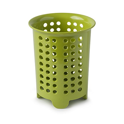 Zeal G231L - Escurridor de Cubiertos (melamina, 14 x 14 x 17 cm), Color Verde Cover