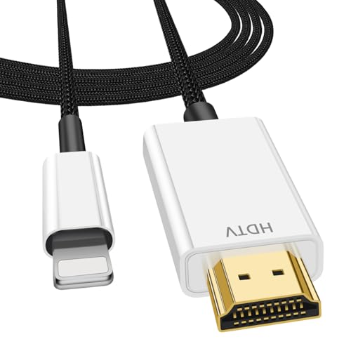 【MF-認証品】BOIOT HDMIケーブル iPhone hdmi変換ケーブル 3M ライトニング HDMI 変換ケーブル 電源不要 1080P大画面遅延なし 携帯の画面をテレに映す 音声同期出力 i-0S18 17 16 15 14最新対応