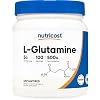 Nutricost L-Glutamine Powder 500 Grams Unflavored - Gluten Free & Non-GMO, 100 Servings