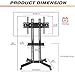 DAWOT Mobile TV Stand on Wheels for 32-65 Inch Flat Panel Curved Screen TV Cart with Height Adjustable Laptop Shelf Movable Portable Rolling Floor TV Stand Max VESA 600 * 400mm up to 132lbs