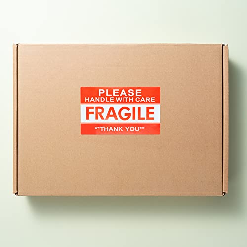 Hybsk Please Handle With Care Fragile Stickers Warning Labels For Shipping Packing Thank You Total 100 Labels Per Roll (3X5 Inch) #TOP5