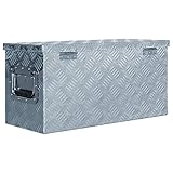 vidaXL Aluminiumkiste 61,5×26,5x30cm Alu Box Koffer Werkzeugbox Transportkiste - 3