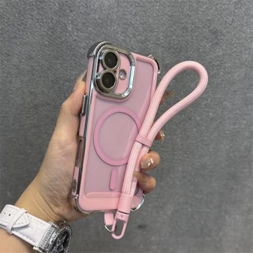 Coque transparente iPhone 15 Plus avec lanière pour garder les mains libres en voyage