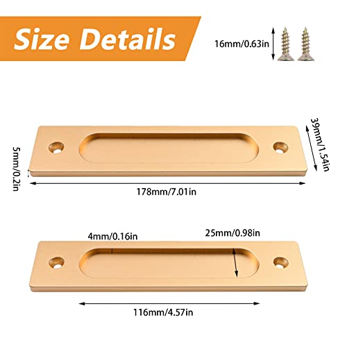MOROBOR Rectangular Recessed Sliding Door Pulls - Image 2