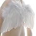 Holibeat 0-6M Baby White Fairy Feather Angel Wings with a Headband Newborn Photography Posing Props (White)