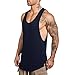 Magiftbox Men's Muscle Gym Workout Stringer Tank Tops Bodybuilding Fitness T-Shirts T01_Navy_US-M