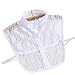 Produktbild Abnehmbare Kragen - LEORX floraler Spitze halb Shirt Bluse Ausschnitt für Frauen (weiss)