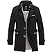 Duohropke Trenchcoat Herren Beige Wollmantel Trench Coat Slim Fit Wollmantel Business Parka Outwear Frühling Lässiger Wintermantel Winddichte Cabanjacke Reißverschluss Jacket