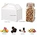 Moretoes 48 Pack White Party Favor Treat Boxes, Gable Gift Boxes with Handles for Birthday, Wedding, Baby Shower