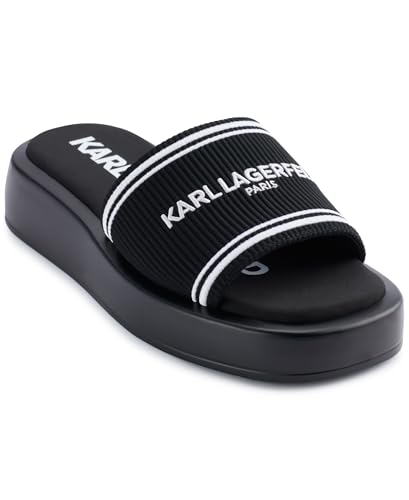 KARL LAGERFELD Women's Ohare Platform Sandal with Logo Slide
