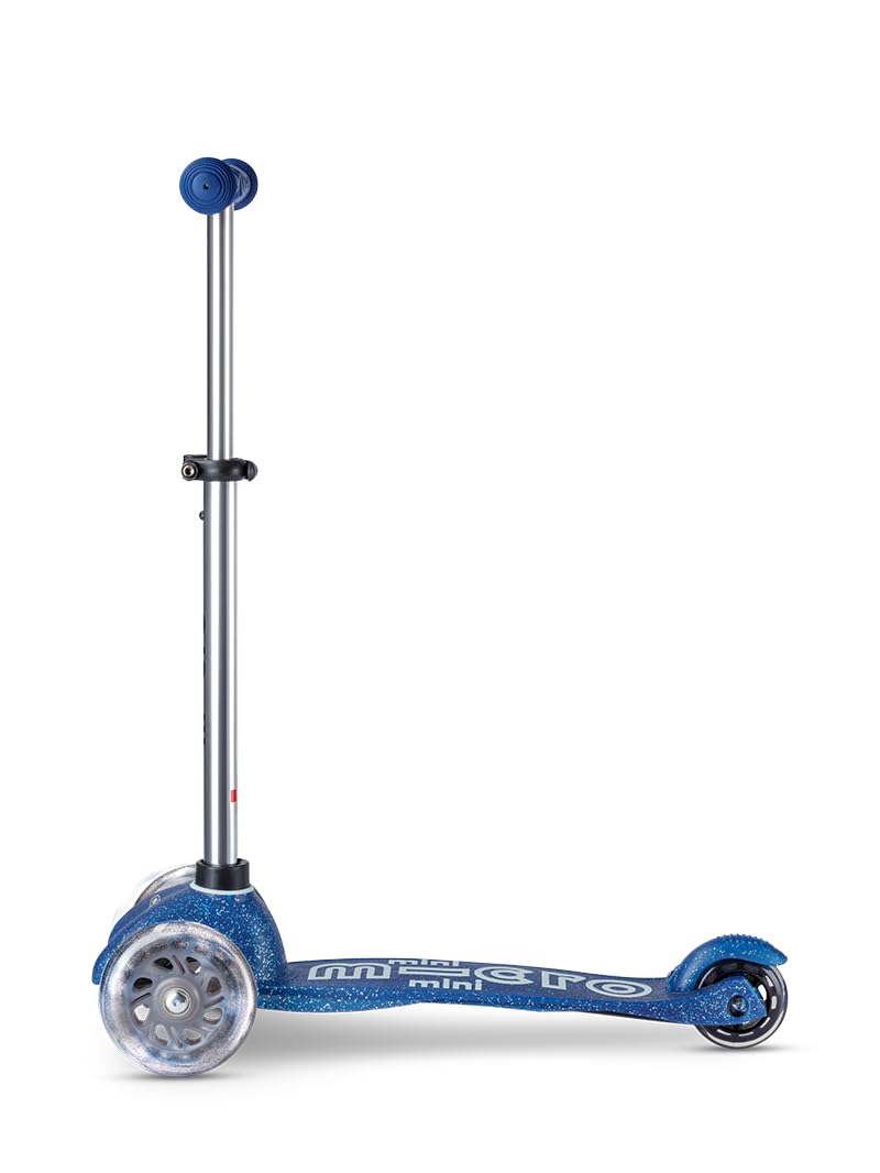 Micro Mini Micro Deluxe - Monopattino per bambini con LED glitterato, manubrio regolabile, ruote illuminate, per ragazzi e ragazze