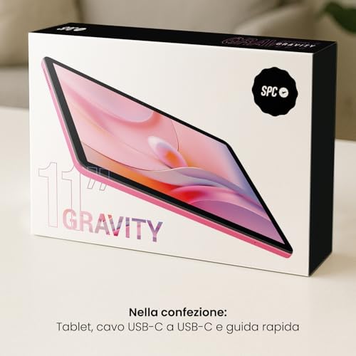 Spc Gravity – Tablet 11 Pollici Hd Rosa | Octa-Core, 4 Gb Di Ram E 128 Gb Di Memoria Espandibile | Durata Della Batteria Di 7 Ore Con Ricarica Inversa | Wifi Dual Band E Android 14 - 6