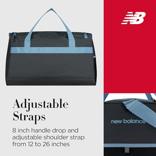 New Balance Duffel Bag, Medium Gym Travel Luggage with Carry Handles and Adjustable Shoulder Strap3