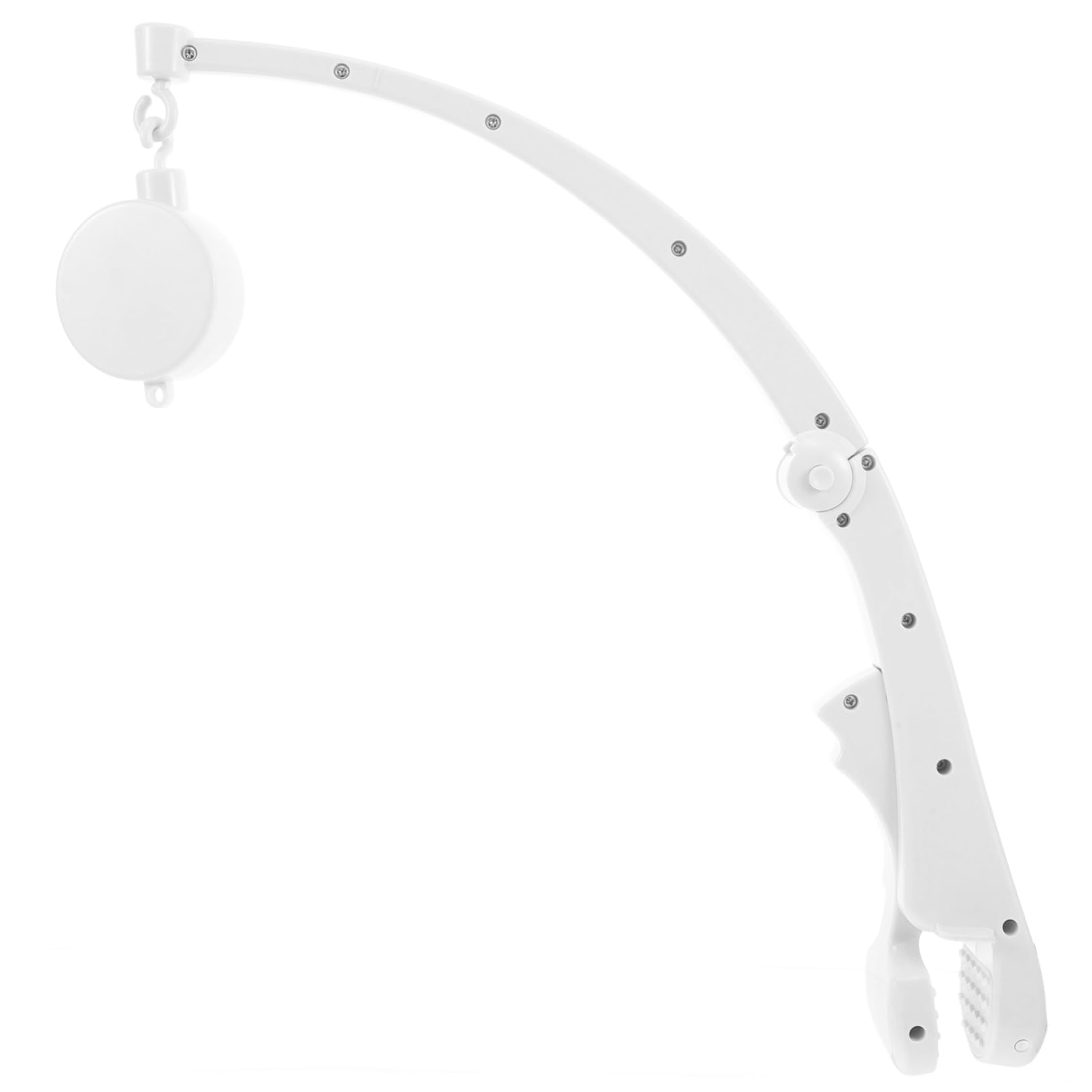Beatifufu Portable Crib Mobile Arm Attachment with Music Box Bed Bell Rattles Bracket for Traditional and Convertible Cribs Hanging Toys Accessory