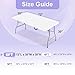 ABCCANOPY 6 FT Purple Spandex Table Cover Stretch Fitted Wrinkle Resistant Tablecloth Reuse for Rectangular Folding Table Patry Event Wedding Banquet Protector