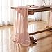 Keketo Pink Table Runner Cheese Cloth Rustic Gauze Cheesecloth Table Runner 120 Inch 10 FT for Wedding Baby Shower Bridal Shower Party Sheer Boho Home Tea Party Decorations