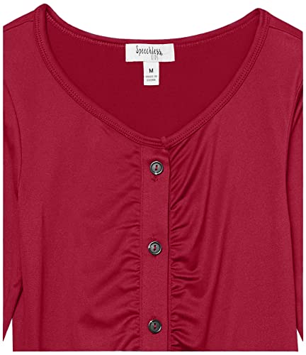 Image of Speechless Girls' Long Sleeve Ruched Button Up Top