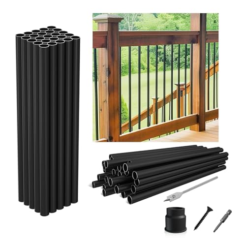 Wqinjk 50-Pack 26 Inch Round Aluminum Deck Balusters