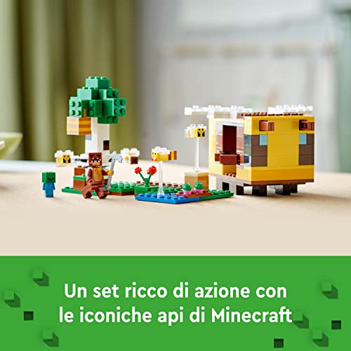 21241 Minecraft Il Cottage dell’Ape, Modellino da Costruire della Fattoria, Giochi per Bambini, Bambine, Ragazzi e Ragazze con Bimbo Zombie e Animali Giocattolo, Idee Regalo - Lego - Immagine 6