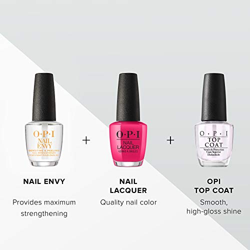 Image of O.P.I Nail Envy Nail Strengthener | 15 ml | Nail Hardener Polish and Base Coat | Transparent Nail Protector for Strong Natural Nails