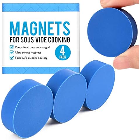 IMPRESA [4 pack Sous Vide Magnets to Keep Bags Submerged and In Place - Sous Vide Accessories to Stop Floating Bags and Undercooking - Great Alternative to Sous Vide Weights, Balls, Clips, and Racks Cover