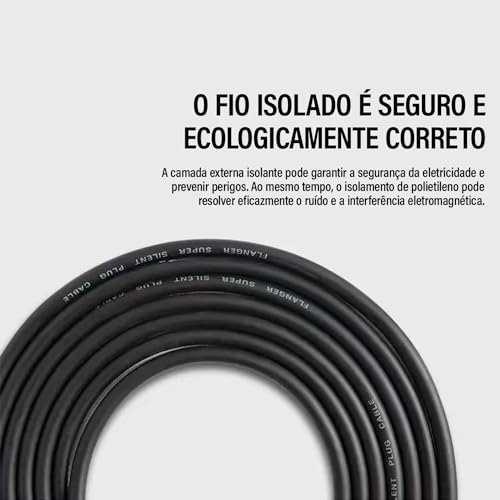 Cabo de áudio com botão duplo de mudo, cabo de instrumento Cabo de guitarra de 20 pés para guitarra
