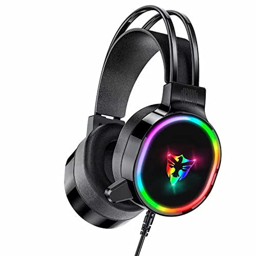 Yuuand Earbuds For Laptop Computer G607 Rgb Gaming Wired Headphones, Usb Mic Noise Cancelling And Audio Control Over-Ear Headphones Headphones Gaming #TOP26