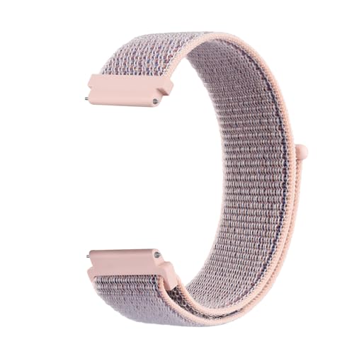 Meliya Correa para Amazfit GTS 2 Mini/GTS 4 Mini/GTS 4/GTS 3/GTS 2e/GTS 2/GTR Mini/GTR 42mm/Amazfit Active,Nylon Loop Ajustable Pulseras de Repuesto para Amazfit GTS Hombre y Mujer(Rosa)