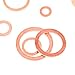 Glarks 300Pcs 12 Size Metric Flat Ring Copper Sealing Washers Assortment Set