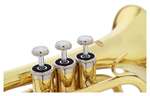 Classic Cantabile Brass TT-500 Bb-Taschentrompete Messing - Trompete im Taschenformat - Messing lackiert - Inklusive Mundstück und Koffer