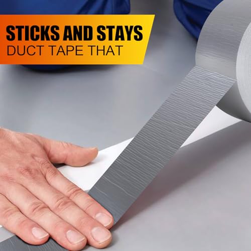 Image of 5Pack Duct Tape Heavy Duty, 2 inches x 30 Yards Strong, Flexible, No Residue, All-Weather and Tear by Hand-Bulk Value for Repairs,Industrial, Professional Use(Silver)
