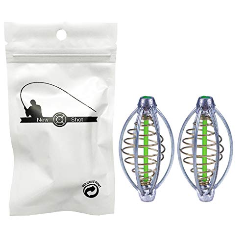NEWSHOT 2 Piezas 5,5 cm Jaula de Pesca de Cebo de Pesca de Plomo Fregadero de Pesca de Carpa para alimentador de Carpas