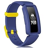 KOLEK Bands Compatible with Fitbit Ace 2 for Kids,Soft Silicone Waterproof Bracelet Accessories...