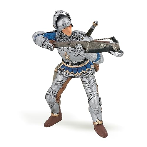 Papo - Figurine Arbalétrier Bleu En Armure Réaliste - 3 Ans + - Collection Fantastique & Médiéval - Jeu Créatif Combat Médiéval - Idée Cadeau Jouet Fille Garçon