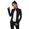KID1234 Women's Yoga Jacket Full Zip-up Running Shirt Running Track Jacket Sportswear with Thumb Holes
