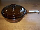 Corning Vision Visionware Amber 0.5L Saucepan Pot w/Lid USA