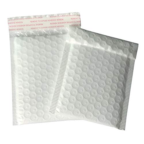 5x7 Inch White Poly Bubble Mailers Padded Envelopes Self-Sealing Shipping Bags 50 Pack - Thumbnail 3