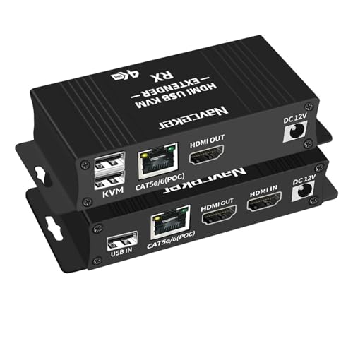 Rallonge KVM USB 4K pour éloigner un PC bruyant avec un câble Ethernet CAT6