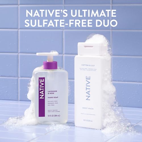 Native Clean Body Wash, Gentle & pH-balanced for Sensitive Skin, 24-Hr Freshness for Women & Men, Vegan & Cruelty-Free, Free of Sulfates, Parabens & Phthalates, Cotton & Lily, 18 fl oz - image 8