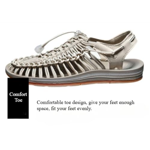 Men's Breathable Woven Sandals - Lightweight Closed-Toe Beach & Hiking Sandals, Non-Slip Comfort for Outdoor & Casual Wear3